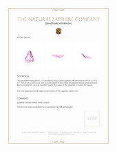 1.11 Ct. Pink Sapphire from Ceylon (Sri Lanka) Appraisal