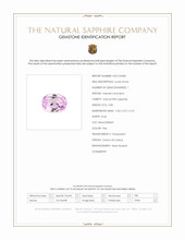 0.80 Ct. Pink Sapphire from Ceylon (Sri Lanka) Scan Report