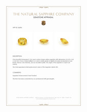 1.06 Ct. Yellow Sapphire from Ceylon (Sri Lanka) Appraisal