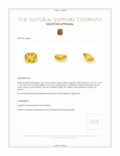 1.06 Ct. Yellow Sapphire from Ceylon (Sri Lanka) Appraisal