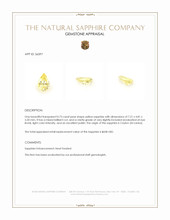 0.73 Ct. Yellow Sapphire from Ceylon (Sri Lanka) Appraisal