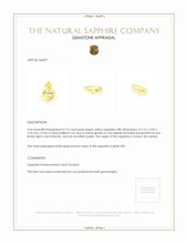 0.73 Ct. Yellow Sapphire from Ceylon (Sri Lanka) Appraisal