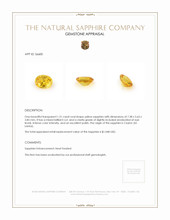 1.31 Ct. Yellow Sapphire from Ceylon (Sri Lanka) Appraisal