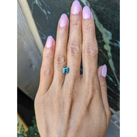 2.05 Ct. Greenish Blue Sapphire from Ceylon (Sri Lanka) Life Style