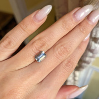 2.51 Ct. White Sapphire from Ceylon (Sri Lanka) Life Style