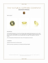 1.63 Ct. Yellow Sapphire from Ceylon (Sri Lanka) Appraisal