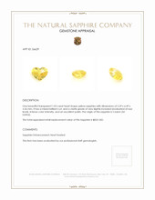 1.03 Ct. Yellow Sapphire from Ceylon (Sri Lanka) Appraisal
