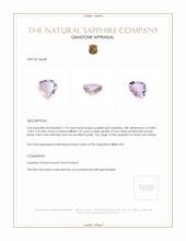 1.10 Ct. Purplish Pink Sapphire from Ceylon (Sri Lanka) Appraisal