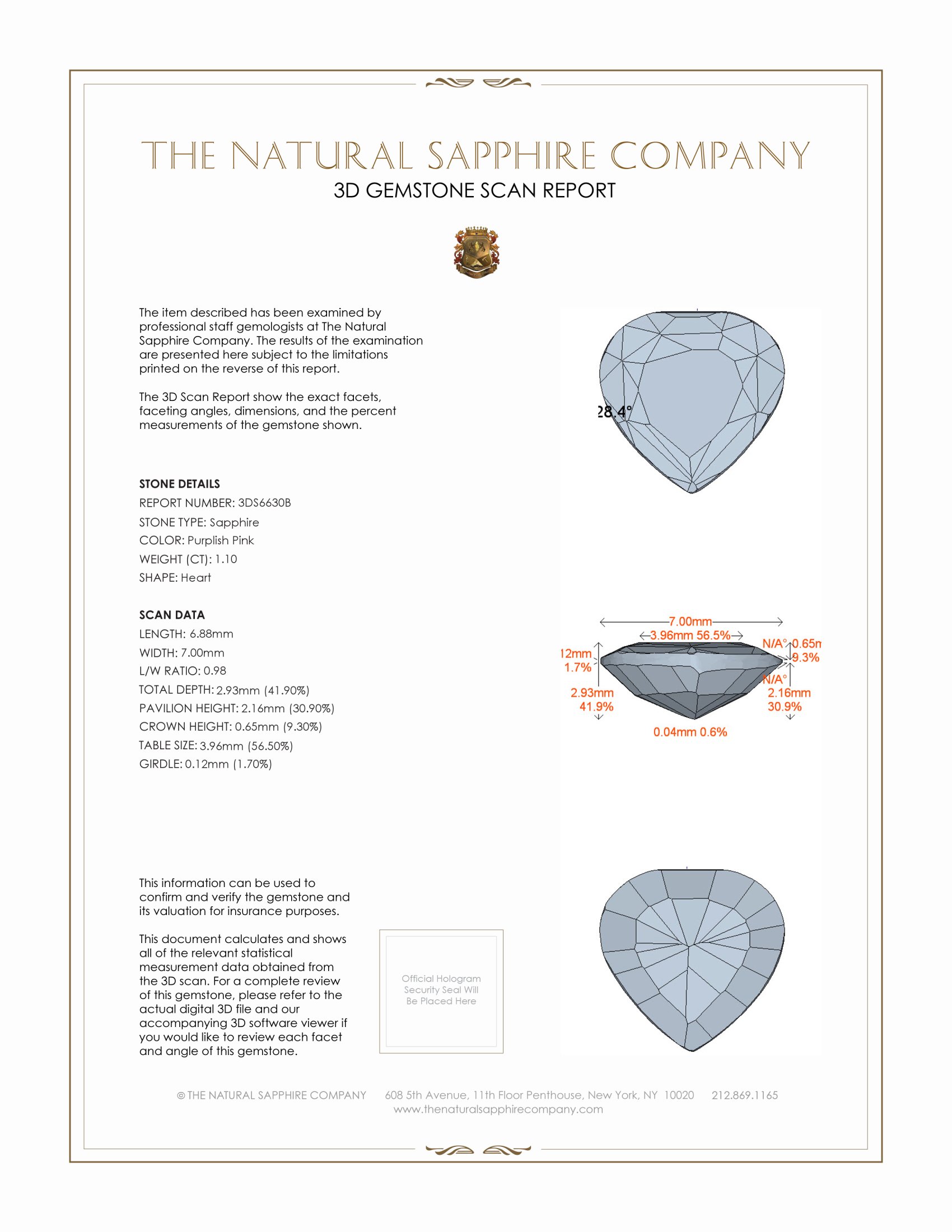1.10 Ct. Purplish Pink Sapphire from Ceylon (Sri Lanka)