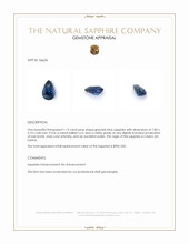 1.13 Ct. Greenish Blue Sapphire from Ceylon (Sri Lanka) Appraisal