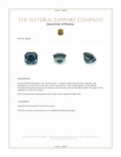 1.07 Ct. Greenish Blue Sapphire from Ceylon (Sri Lanka) Appraisal