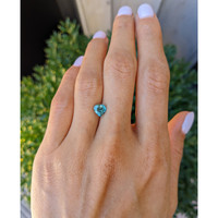 1.19 Ct. Greenish Blue Sapphire from Ceylon (Sri Lanka) Life Style