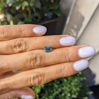 1.00 Ct. Greenish Blue Sapphire from Ceylon (Sri Lanka) Life Style