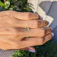 1.24 Ct. Yellowish Green Sapphire from Madagascar Life Style