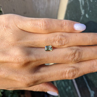 1.20 Ct. Greenish Brown Sapphire from Madagascar Life Style