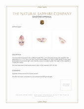 3.29 Ct. Pink Sapphire from Ceylon (Sri Lanka) Appraisal