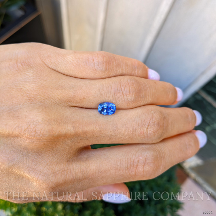 1.85 Ct. Blue Sapphire from Ceylon (Sri Lanka)