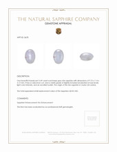 3.49 Ct. Grey Star Sapphire from Ceylon (Sri Lanka) Appraisal