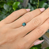 1.19 Ct. Bluish Green Sapphire from Madagascar Life Style