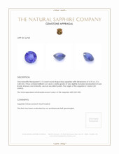 1.15 Ct. Blue Sapphire from Ceylon (Sri Lanka) Appraisal