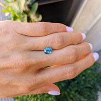 1.71 Ct. Greenish Blue Sapphire from Ceylon (Sri Lanka) Life Style