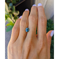 1.71 Ct. Greenish Blue Sapphire from Ceylon (Sri Lanka) Life Style