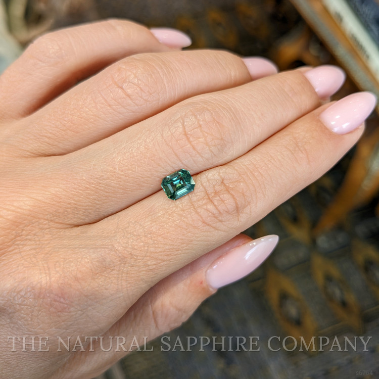 1.24 Ct. Bluish Green Sapphire from Ceylon (Sri Lanka)