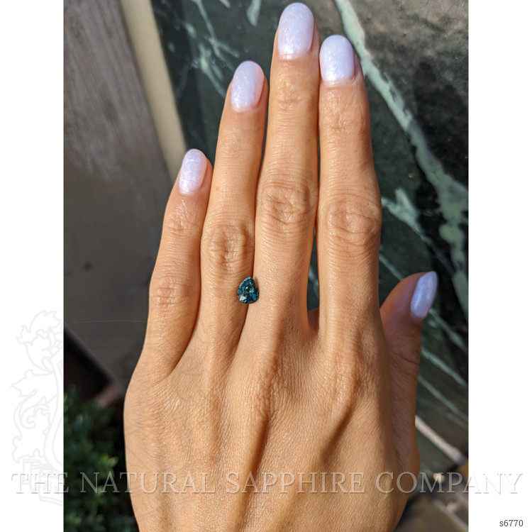 1.23 Ct. Greenish Blue Sapphire from Ceylon (Sri Lanka)