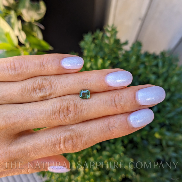 1.07 Ct. Bluish Green Sapphire from Ceylon (Sri Lanka)
