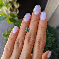 1.07 Ct. Bluish Green Sapphire from Ceylon (Sri Lanka) Life Style