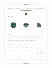 3.45 Ct. Bluish Green Sapphire from Madagascar Appraisal