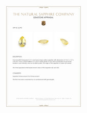 2.31 Ct. Yellow Sapphire from Ceylon (Sri Lanka) Appraisal