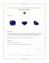 19.35 Ct. Blue Sapphire from Ceylon (Sri Lanka) Appraisal