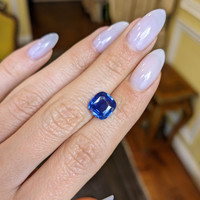 3.50 Ct. Blue Sapphire from Madagascar Life Style