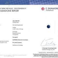 7.35 Ct. Sapphire from Ceylon (Sri Lanka) Scan Report