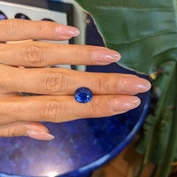 5.46 Ct. Blue Sapphire from Ceylon (Sri Lanka) Life Style