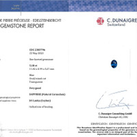 5.18 Ct. Sapphire from Ceylon (Sri Lanka) Scan Report
