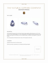 0.56 Ct. Purple Sapphire from Ceylon (Sri Lanka) Appraisal