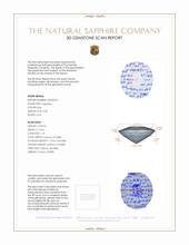 0.58 Ct. Blue Sapphire from Ceylon (Sri Lanka) 3 D Scan Report