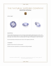 0.66 Ct. Violet Sapphire from Ceylon (Sri Lanka) Appraisal