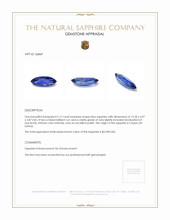 2.12 Ct. Blue Sapphire from Ceylon (Sri Lanka) Appraisal