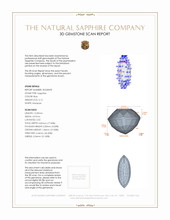 2.12 Ct. Blue Sapphire from Ceylon (Sri Lanka) 3 D Scan Report