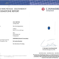 2.76 Ct. Blue Sapphire from Ceylon (Sri Lanka) Scan Report