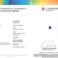 3.07 Ct. Purple Sapphire from Madagascar Scan Report