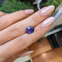3.58 Ct. Violet Sapphire from Ceylon (Sri Lanka) Life Style