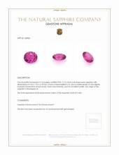 3.13 Ct. Pink Sapphire from Madagascar Appraisal