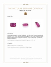 3.03 Ct. Pink Sapphire from Madagascar Appraisal