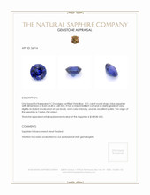 3.21 Ct. Blue Sapphire from Ceylon (Sri Lanka) Appraisal