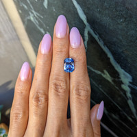 5.12 Ct. Blue Sapphire from Ceylon (Sri Lanka) Life Style