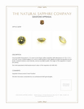 1.75 Ct. Yellow Sapphire from Ceylon (Sri Lanka) Appraisal